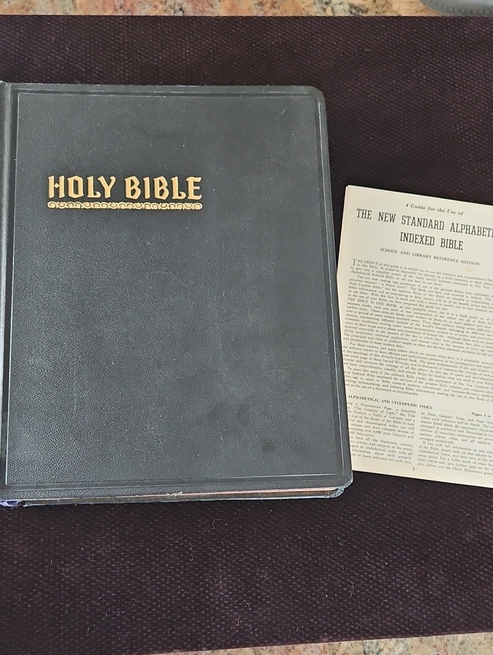 Holy Bible 1951 Old And New Testament Red Letter Edition Alphabetical Indexed